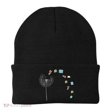 Library Books Reading Lover Gift Dandelion Book Reading Gift Beanie