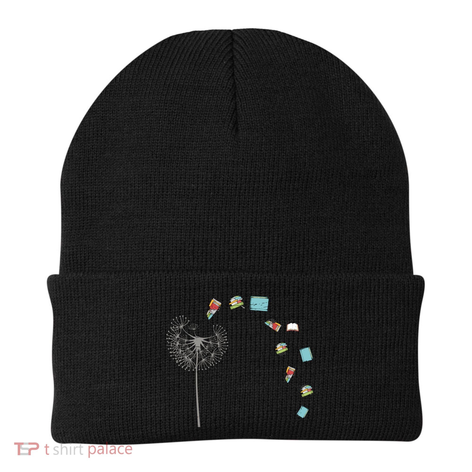 Library Books Reading Lover Gift Dandelion Book Reading Gift Beanie