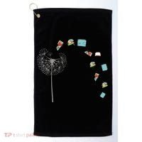 Library Books Reading Lover Gift Dandelion Book Reading Gift Golf Towel thumb 0