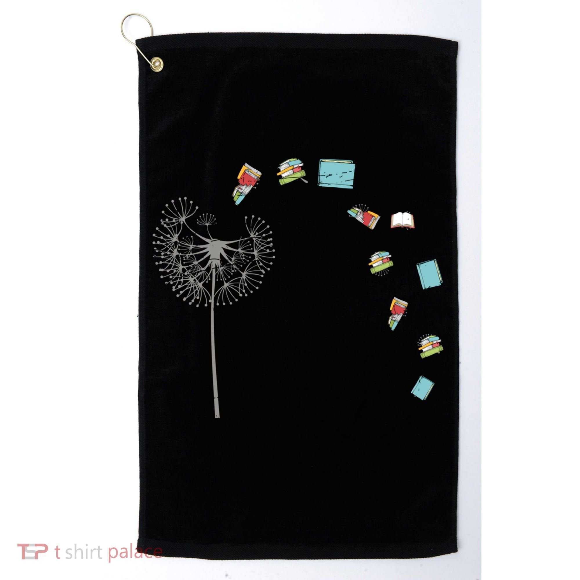 Library Books Reading Lover Gift Dandelion Book Reading Gift Golf Towel