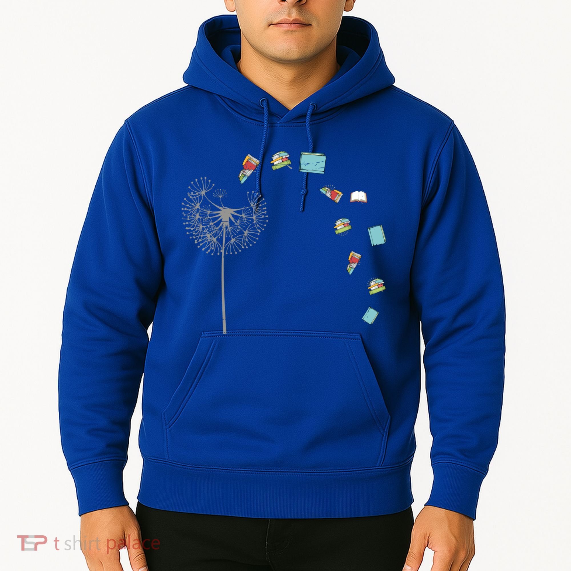 Library Books Reading Lover Gift Dandelion Book Reading Gift Hoodie