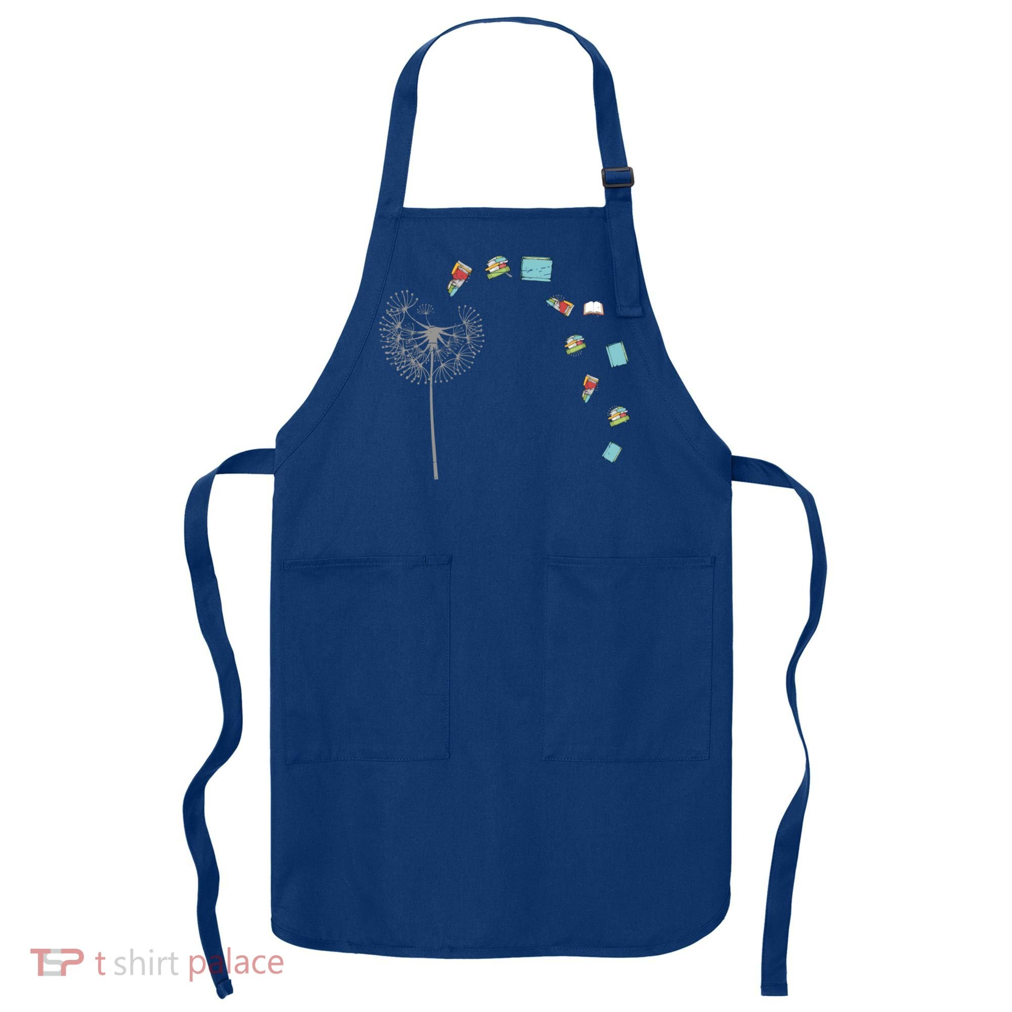 Library Books Reading Lover Gift Dandelion Book Reading Gift Apron