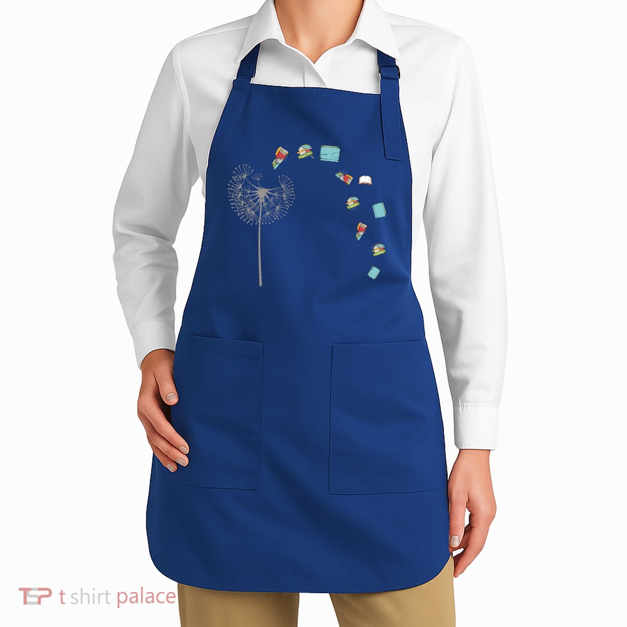 Library Books Reading Lover Gift Dandelion Book Reading Gift Apron