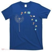 Library Books Reading Lover Gift Dandelion Book Reading Gift T-Shirt thumb 0