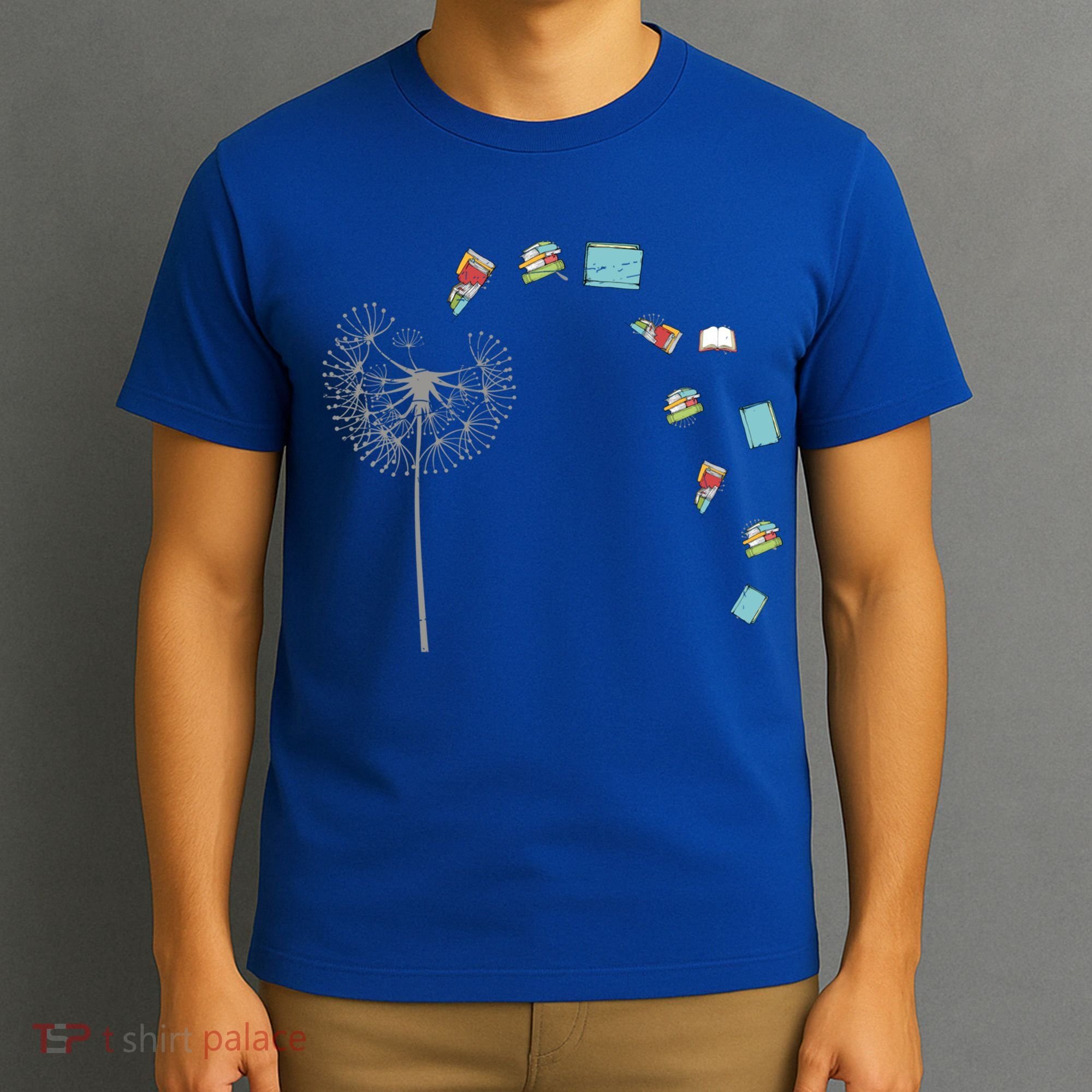 Library Books Reading Lover Gift Dandelion Book Reading Gift T-Shirt