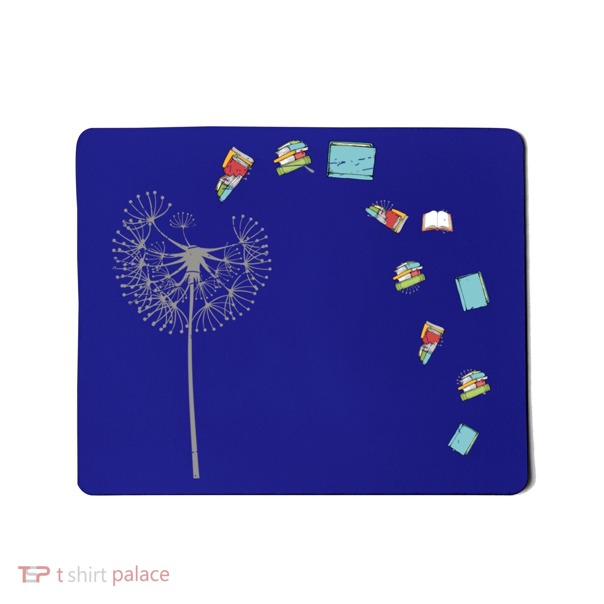 Library Books Reading Lover Gift Dandelion Book Reading Gift Mousepad