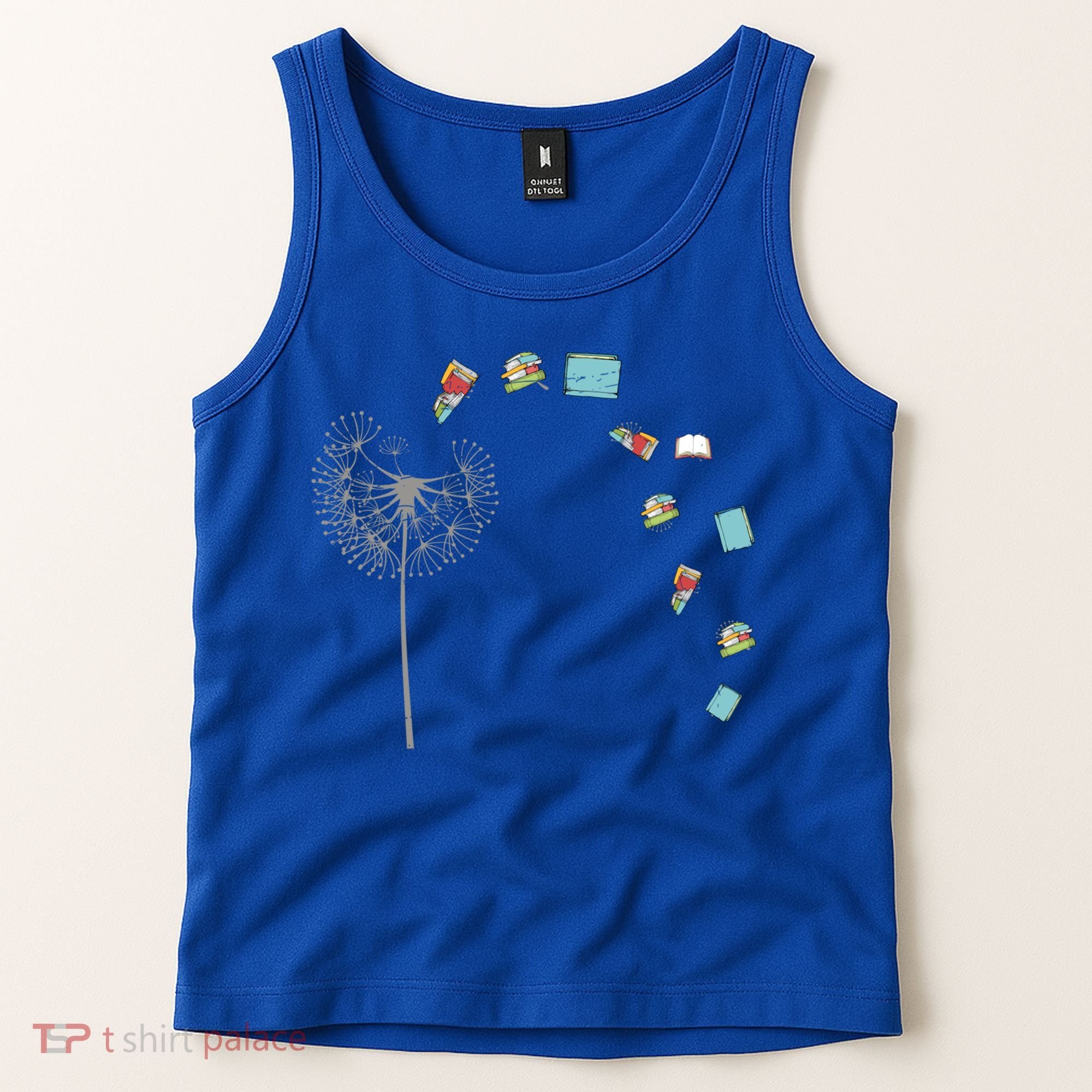 Library Books Reading Lover Gift Dandelion Book Reading Gift Tank Top