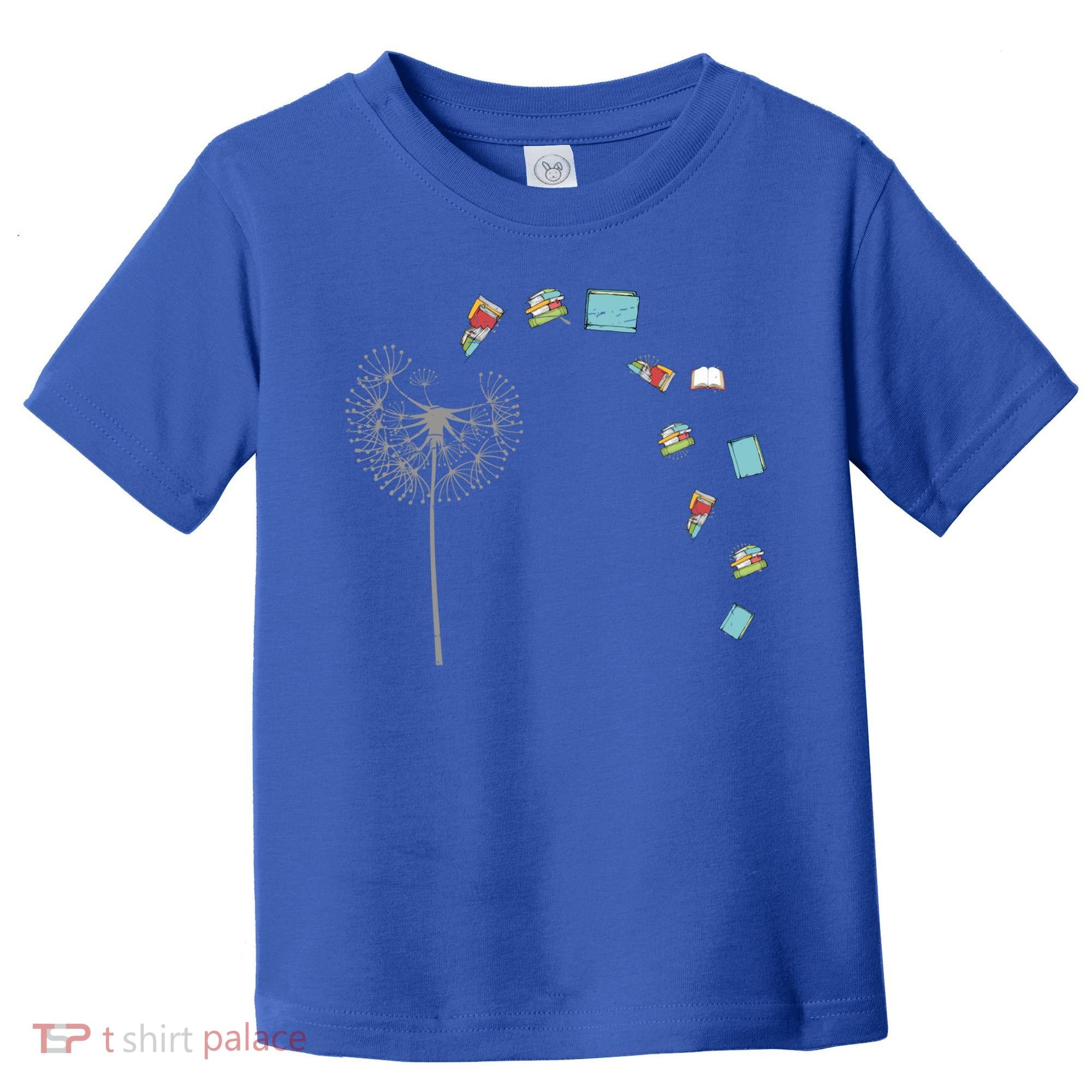Library Books Reading Lover Gift Dandelion Book Reading Gift Toddler T-Shirt