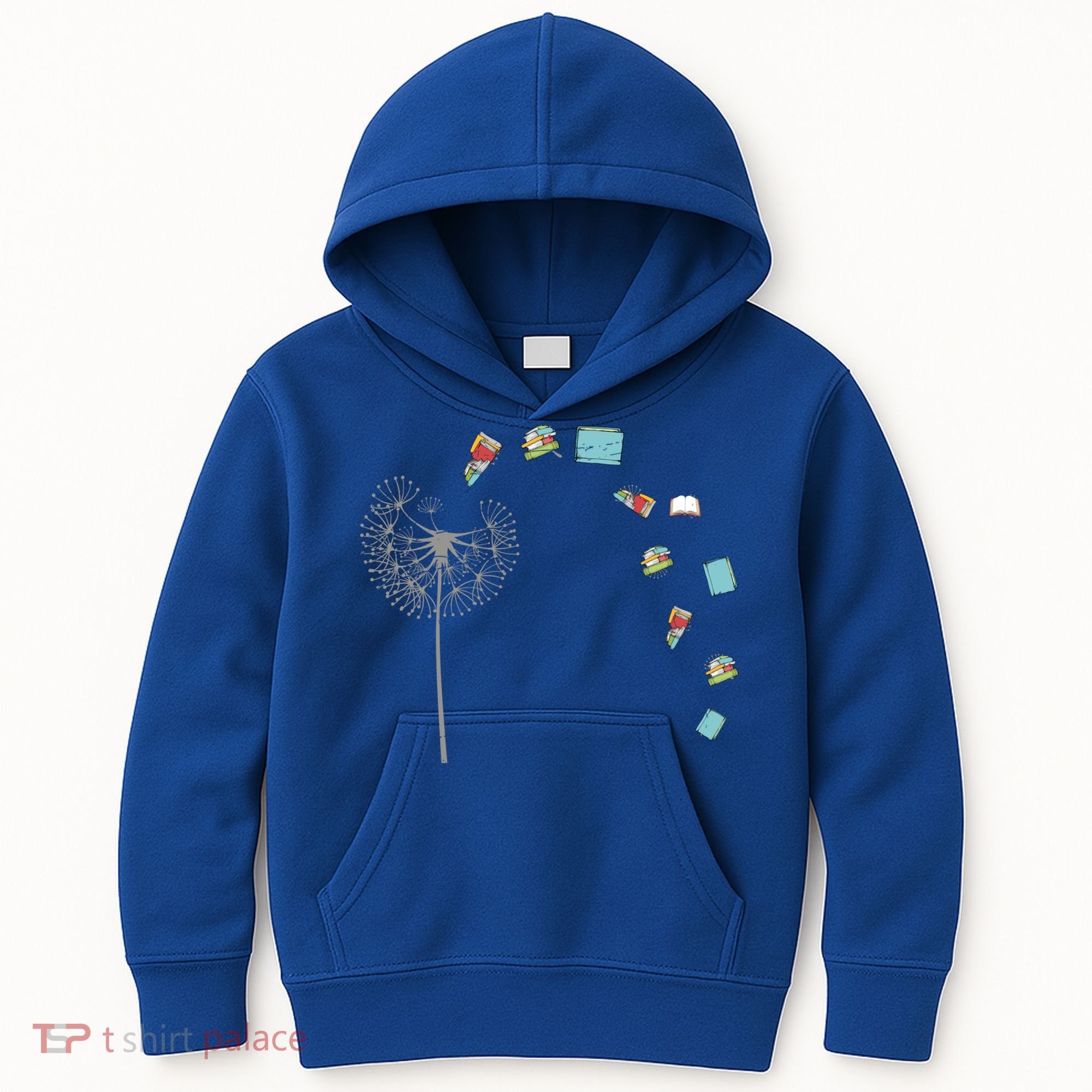 Library Books Reading Lover Gift Dandelion Book Reading Gift Kids Hoodie
