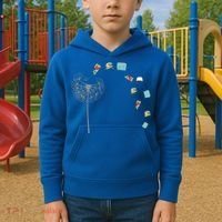 Library Books Reading Lover Gift Dandelion Book Reading Gift Kids Hoodie thumb 2
