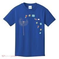 Library Books Reading Lover Gift Dandelion Book Reading Gift Kids T-Shirt thumb 0