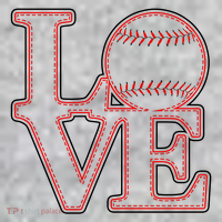 Love Baseball Stitch Letters Baseball Fan Long Sleeve Shirt thumb 2