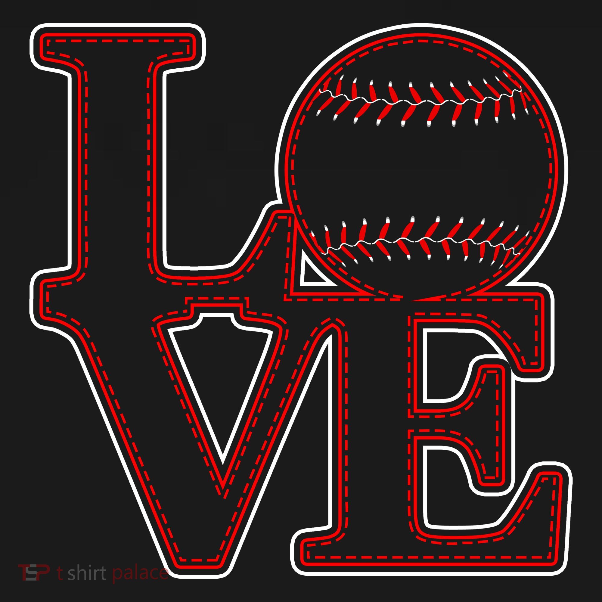 Love Baseball Stitch Letters Baseball Fan Women's Hoodie