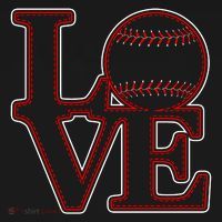 Love Baseball Stitch Letters Baseball Fan Tank Top thumb 6