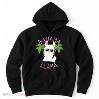 Llama Bahamas Souvenir Travel Vacation Bahamian Flag Nassau Hoodie thumb 0