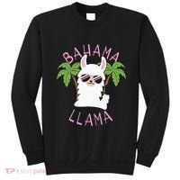Llama Bahamas Souvenir Travel Vacation Bahamian Flag Nassau Sweatshirt thumb 0