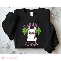 Llama Bahamas Souvenir Travel Vacation Bahamian Flag Nassau Sweatshirt thumb 2