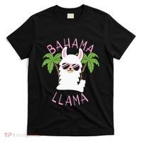 Llama Bahamas Souvenir Travel Vacation Bahamian Flag Nassau T-Shirt thumb 0