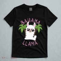 Llama Bahamas Souvenir Travel Vacation Bahamian Flag Nassau T-Shirt thumb 5