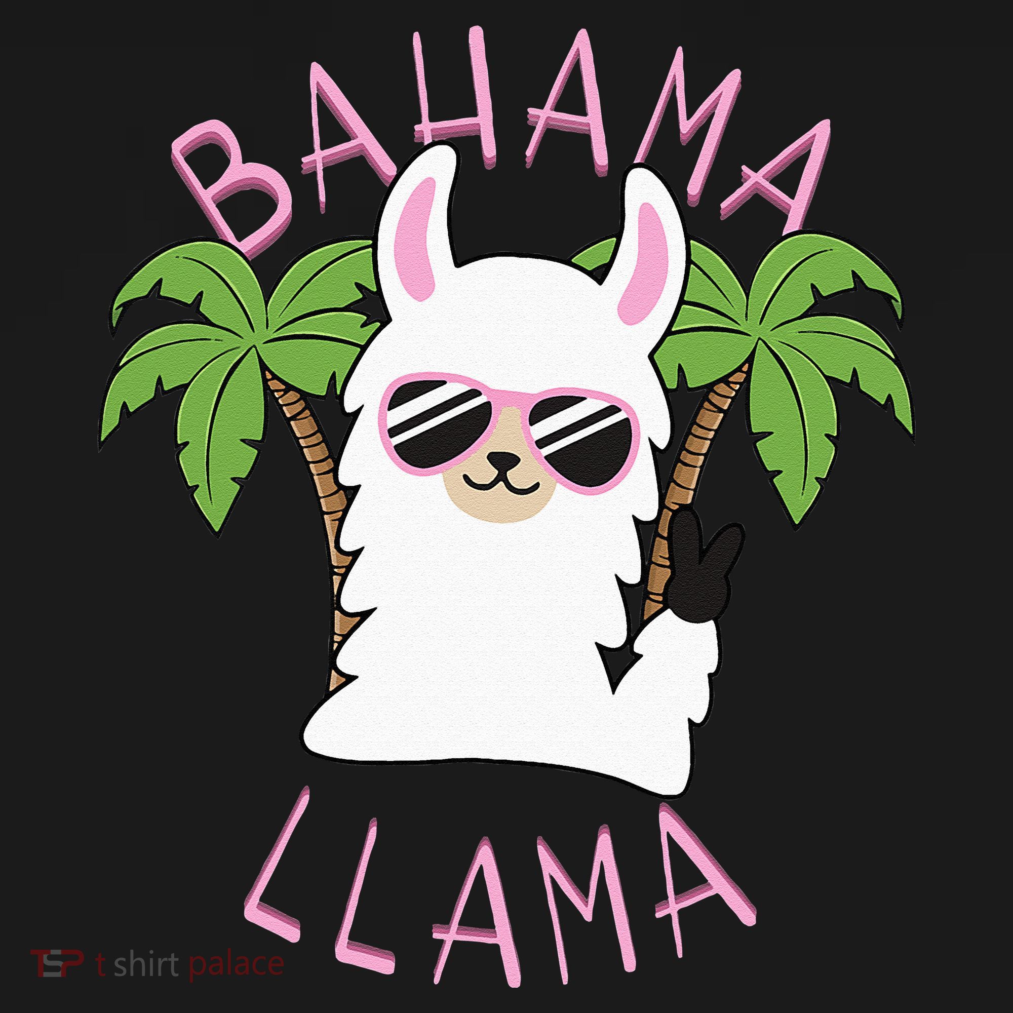 Llama Bahamas Souvenir Travel Vacation Bahamian Flag Nassau T-Shirt