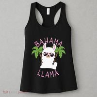 Llama Bahamas Souvenir Travel Vacation Bahamian Flag Nassau Women's Tank Top thumb 3