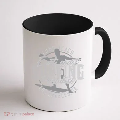 Long Beach Surfing Coffee Mug back