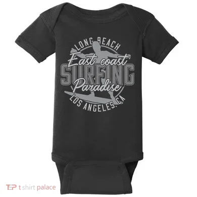 Long Beach Surfing Baby Bodysuit