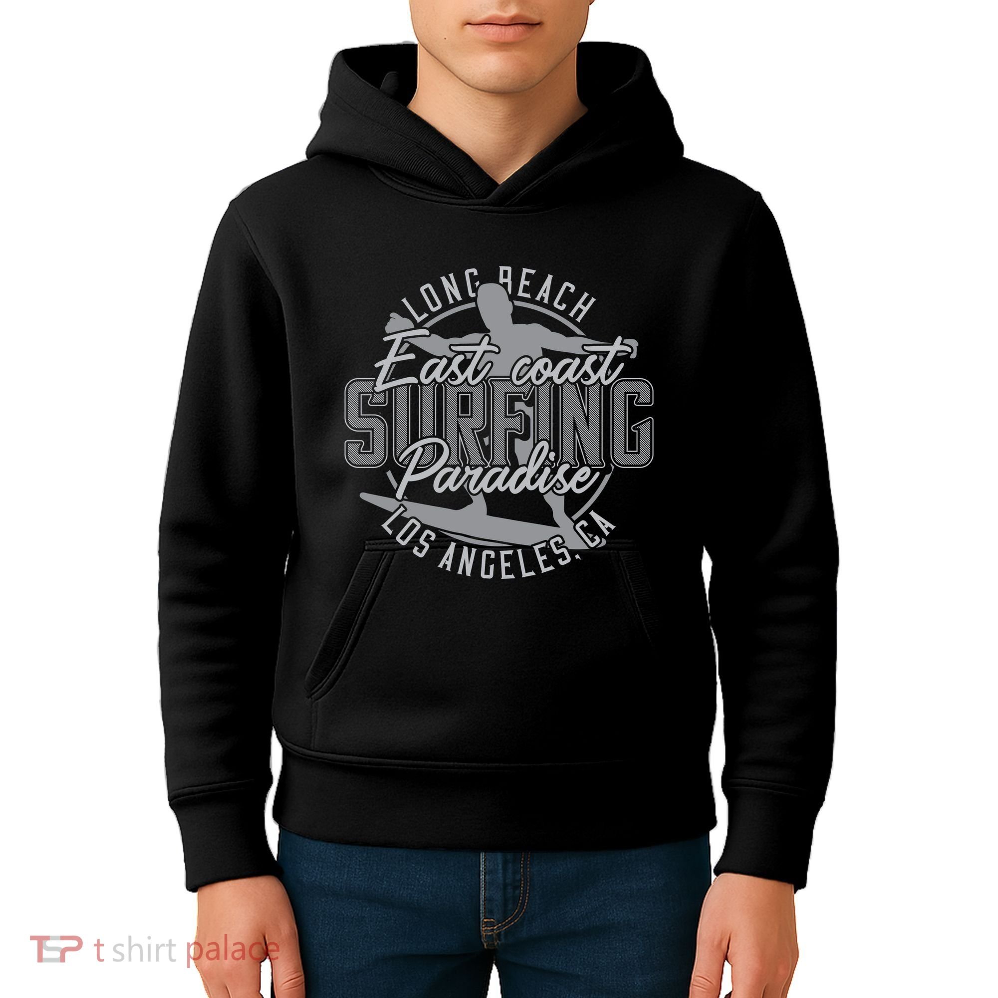 Long Beach Surfing Kids Hoodie
