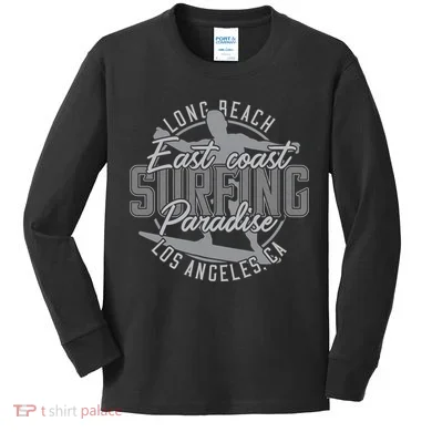 Long Beach Surfing Kids Long Sleeve Shirt
