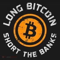 Long Bitcoin Short The Banks Btc Crypto Currency Blockchain Women's Hoodie thumb 2