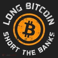 Long Bitcoin Short The Banks Btc Crypto Currency Blockchain Golf Towel thumb 3