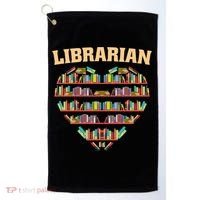 Librarian Books School Librarian Gift Golf Towel thumb 0