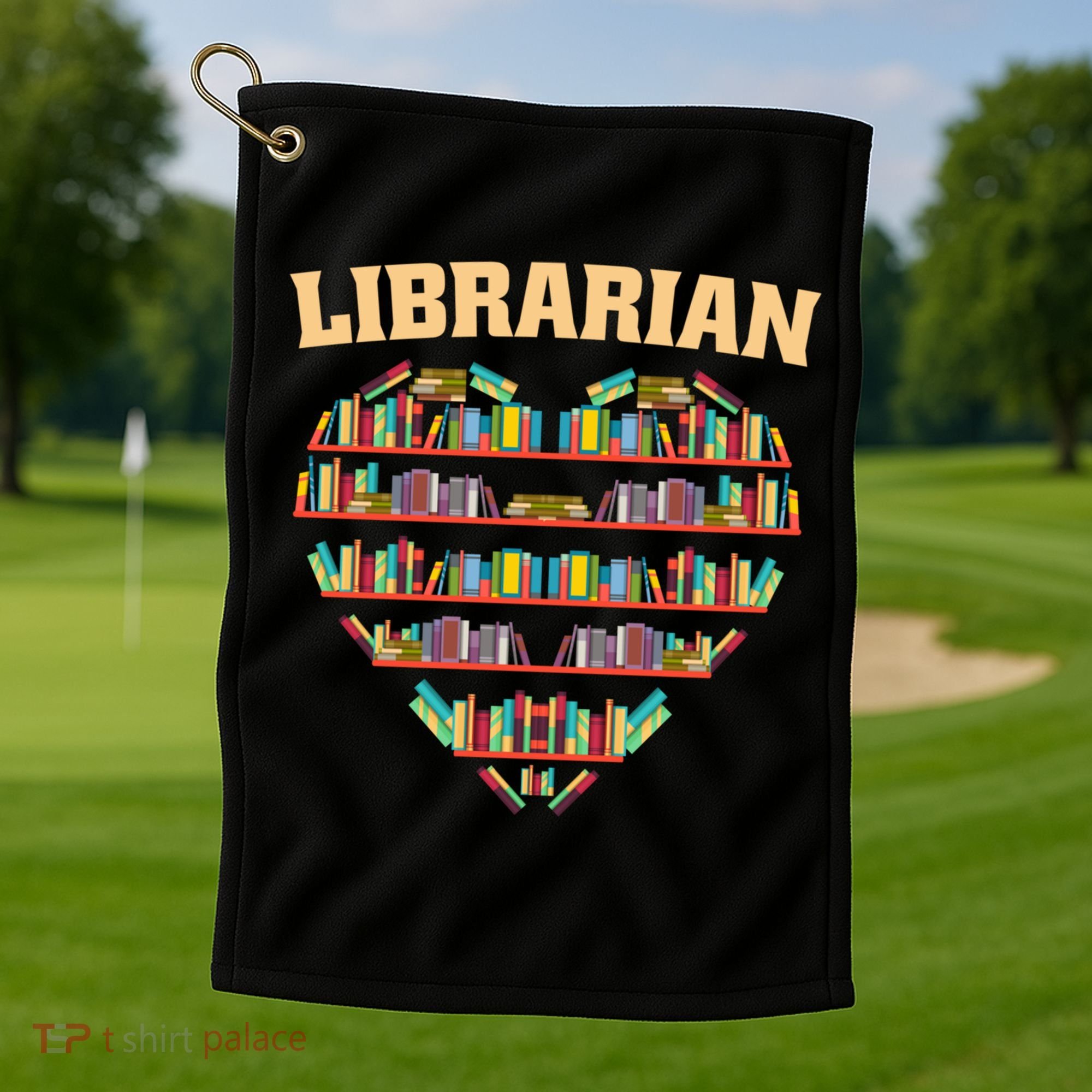 Librarian Books School Librarian Gift Golf Towel
