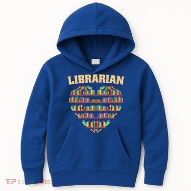 Librarian Books School Librarian Gift Kids Hoodie