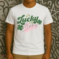 Lucky Babe Shamrock Retro Vintage St Patricks Day St Paddys T-Shirt thumb 3