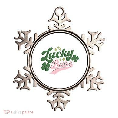 Lucky Babe Shamrock Retro Vintage St Patricks Day St Paddys Ornament