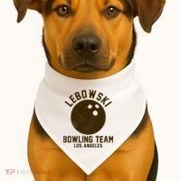 Lebowski Bowling Team Los Angeles USA-Made Doggie Bandana thumb 1