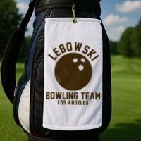 Lebowski Bowling Team Los Angeles Golf Towel thumb 2