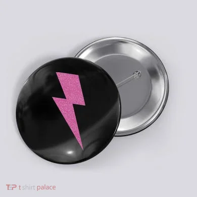 Lightning Bolt Thunder Design Button