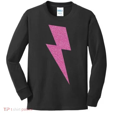 Lightning Bolt Thunder Design Kids Long Sleeve Shirt