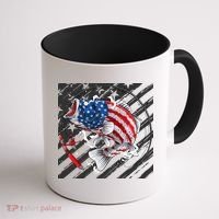 Largemouth Bass USA Flag Imprint Coffee Mug thumb 1