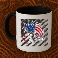 Largemouth Bass USA Flag Imprint Coffee Mug thumb 2