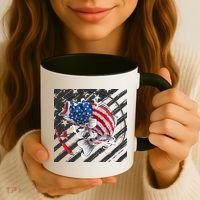 Largemouth Bass USA Flag Imprint Coffee Mug thumb 3