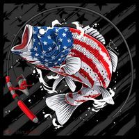Largemouth Bass USA Flag Imprint Coffee Mug thumb 5
