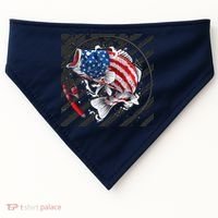 Largemouth Bass USA Flag Imprint USA-Made Doggie Bandana thumb 0
