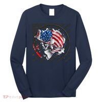 Largemouth Bass USA Flag Imprint Long Sleeve Shirt thumb 0