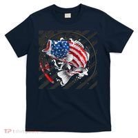 Largemouth Bass USA Flag Imprint T-Shirt thumb 0