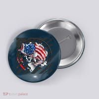 Largemouth Bass USA Flag Imprint Button thumb 0