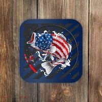 Largemouth Bass USA Flag Imprint Coaster thumb 0