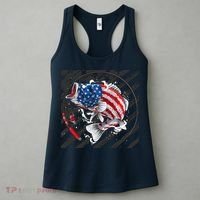 Largemouth Bass USA Flag Imprint Women's Tank Top thumb 3